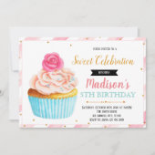 Cute cupcake-uitnodiging kaart (Voorkant)