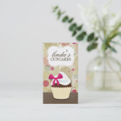 Cute Cupcake-Visitekaartjes Visitekaartje (Staand voorkant)