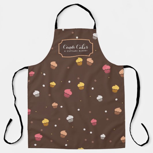 Cute Cupcakes Bakery Pattern Brown Schort (Voorkant)