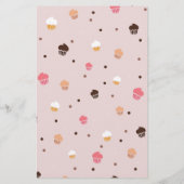 Cute Cupcakes Bakery Pattern Roze Flyer (Achterkant)