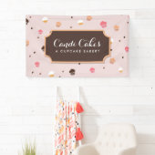 Cute Cupcakes Bakery Pattern Roze Spandoek (Insitu)