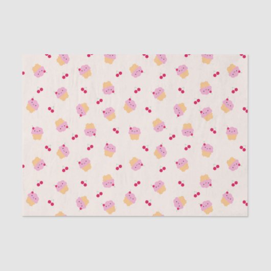 Cute Cupcakes & Cherries Tissuepapier (Voorkant)