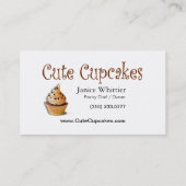 Cute Cupcakes: Confecties Fancy desserts Pastries Visitekaartje (Achterkant)