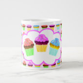 Cute Cupcakes Deluxe Pattern Jumbo Mok (Voorkant)