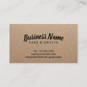 Cute Cupcakes Pastry Bakery Kraft Loyalty Reward (Achterkant)