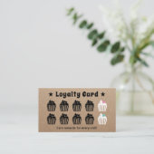 Cute Cupcakes Pastry Bakery Kraft Loyalty Reward (Staand voorkant)