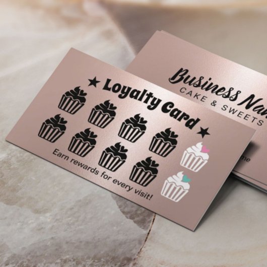 Cute Cupcakes Pastry Roos Gold Loyalty