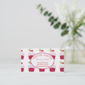 Cute Cupcakes Pattern Personalized Visitekaartje (Staand voorkant)