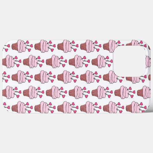 Cute Cupcakes roze en wit Case-Mate iPhone Case (Achterkant (horizontaal))