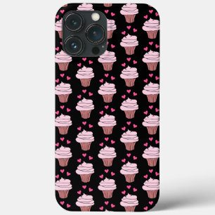 Cute Cupcakes roze en zwart iPhone 13 Pro Max Hoesje