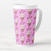 Cute Cupcakes Roze Latte Mok (Rechterhoek)