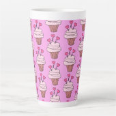 Cute Cupcakes Roze Latte Mok (Voorkant)