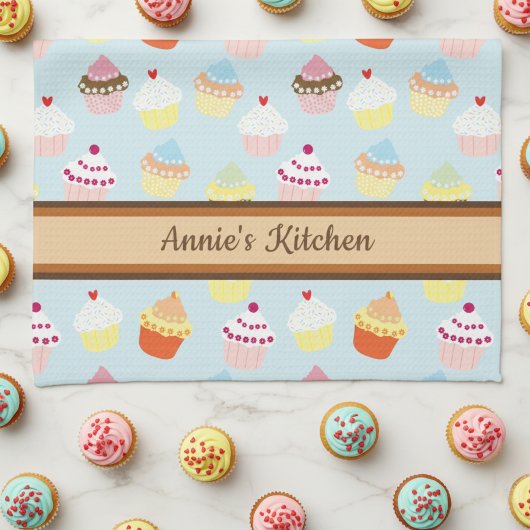 Cute Cupcakes Serviette de cuisine personnalisée