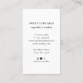Cute cupcakes Viennoiseries carte de visite (Dos)