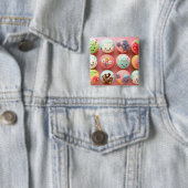 Cute cupcakes vierkante button 5,1 cm (In situ)