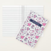 Cute Cupid Bow Arrow Heart Doodle Love Notitieboek (Binnen)