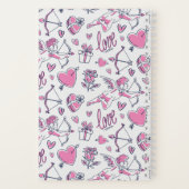 Cute Cupid Bow Arrow Heart Doodle Love Notitieboek (Achterkant)