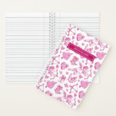 Cute Cupid Bow Arrow Heart Pattern Love Notitieboek (Binnen)
