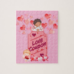 Cute Cupid Love Coupon Puzzle