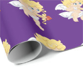 Cute Cupid Valentijn Wrapping Paper Cadeaupapier (Rol Hoek)