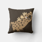 Cute Curieux Cartoon Hyena Coussin (Verso)
