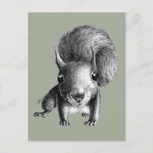 Cute Curious Squirrel Briefkaart (Voorkant)