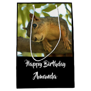 Cute & Curious Squirrel Natuur Foto: Birthday Medium Cadeauzakje