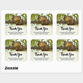 Cute & Curious Squirrel Natuur Foto - Hartelijk da Vierkante Sticker (Vel)