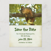 Cute Curious Squirrel Natuur Photo - Save the Date