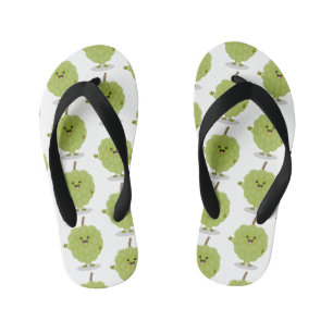 Cute custard apple cherimoya cartoon kinder teenslippers