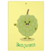 Cute custard apple cherimoya cartoon klembord (Achterkant)