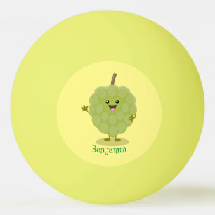 Cute custard apple cherimoya cartoon pingpongballen