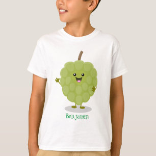 Cute custard apple cherimoya cartoon t-shirt