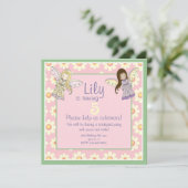 Cute Custom Angel Fairy Anniversaire Invitations d (Debout devant)