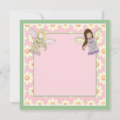 Cute Custom Angel Fairy Anniversaire Invitations d (Dos)
