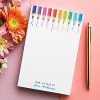 Cute Custom Art Teacher Rainbow Artistic