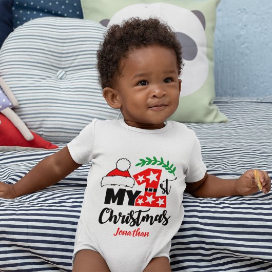 Cute Custom Baby's First Kerstkerstkerstkerstkerst Romper