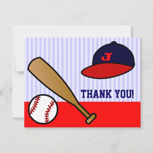 Cute Custom Baseball Flat Bedankt voor je briefkaa (Voorkant)