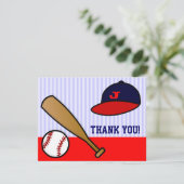 Cute Custom Baseball Flat Bedankt voor je briefkaa (Staand voorkant)
