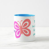 Cute Custom Best Teacher Butterfly Quote Gift Mok (Midden)