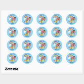 Cute Custom Cowgirl Bedankt Ronde Sticker (Vel)