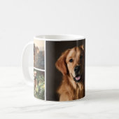Cute Custom Dog 4 Photos Collage Personalized Koffiemok (Voorkant links)