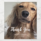 Cute Custom Dog Photo Wijn Etiket (Enkel label)
