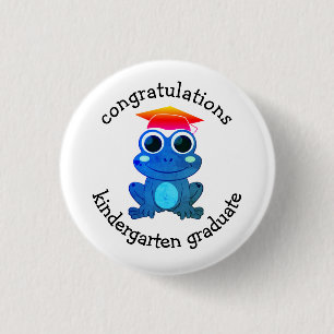 Cute Custom Frog Kindergarten Afstuderen Ronde Button 3,2 Cm