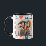 Cute Custom Heart Photo Mug<br><div class="desc">Surprenez votre ami,  maman,  fille ou bff avec cette tasse photo personnalisée.</div>