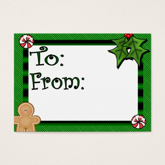 Cute Custom Holiday Cft Label Visitekaartje (Voorkant)