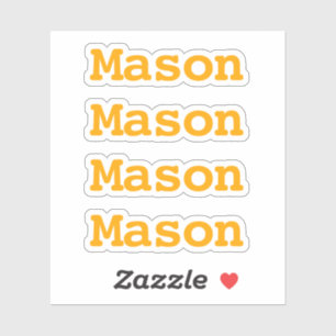 Cute Custom Kinder Name for School Oranje Sticker