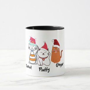Cute Custom Kitty Cat Kerstmis Mok