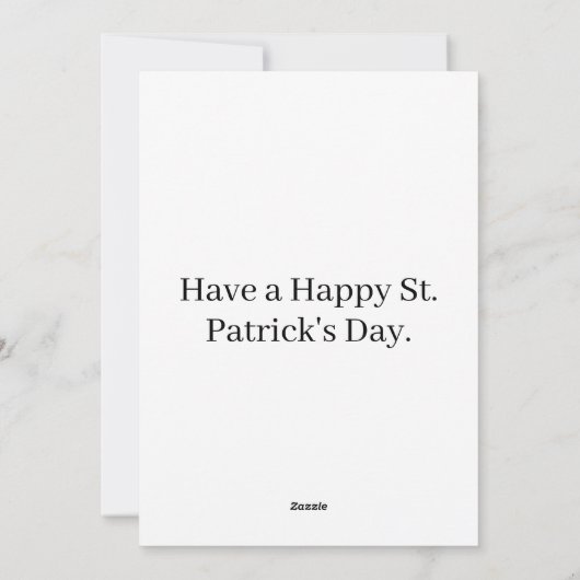 Cute Custom Modern 2 photos Modèle St. Paddys (Dos)