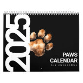 Cute Custom Modern Pet Lovers 2025 Calendrier (Protection)